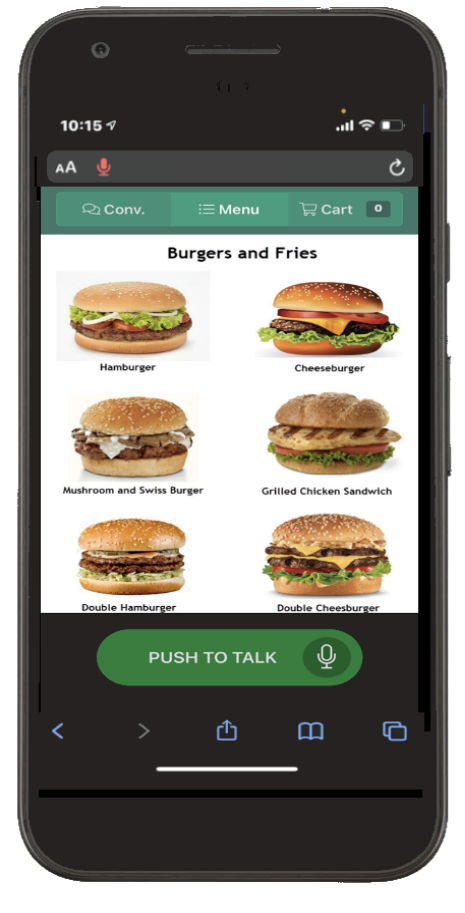 Web 01 Mobile Ordering Info phone Xina AI speeds up the ordering process by using natural language processing for our voice ordering chatbot
